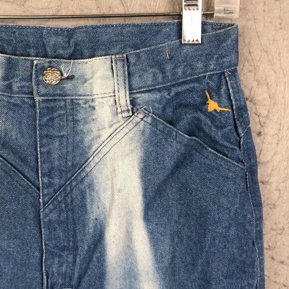 Vintage Jewells Classic Bottoms Jeans Juniors 11 Blue Faded Bareback Western - Picture 12 of 16